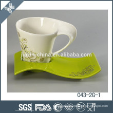 New design hot sell porcelain tea cup and saucer wholesale